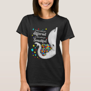 Vad gör dig annorlunda, Elephant Mamma Autism Chil T Shirt