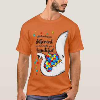 Vad gör dig annorlunda, Elephant Mamma Autism Chil T Shirt