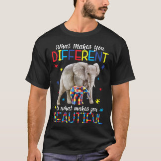 Vad gör dig annorlunda, Elephant Mamma Autism Chil T Shirt