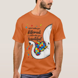 Vad gör dig annorlunda, Elephant Mamma Autism Chil T Shirt