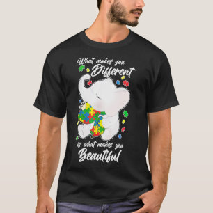 Vad gör dig annorlunda, Elephant Mamma Autism Chil T Shirt