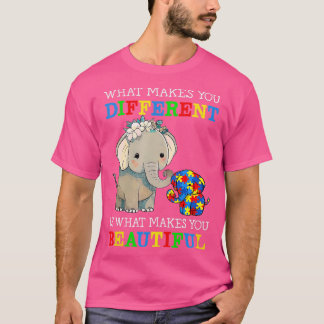Vad gör dig annorlunda till Elephant Mamma Autism T Shirt