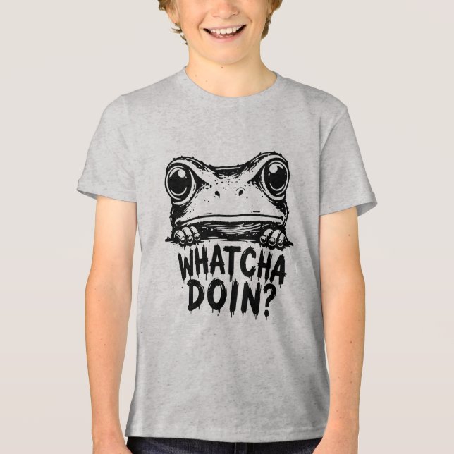 Vad gör du Groda T Shirt (Framsida)