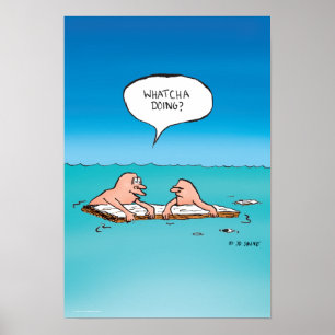 Vad gör du? Poster av Tecknad för skeppning
