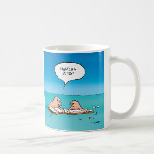 Vad gör du? Tecknad för skeppsbrott Kaffemugg