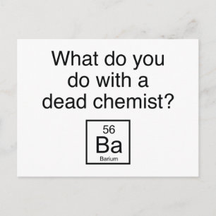 Vad Gör Man Med En Död Kemist? Barium Vykort