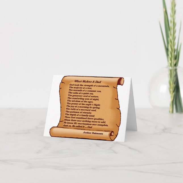 Vad gör Pappa? Kort (Framsida)