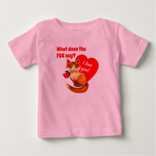 Vad gör rävnågot att sägakärleken dig hjärta t-shirt