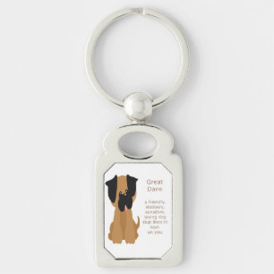 Vad Great dane är Roligt Hund Quote Rektangulärt Silverfärgad Nyckelring