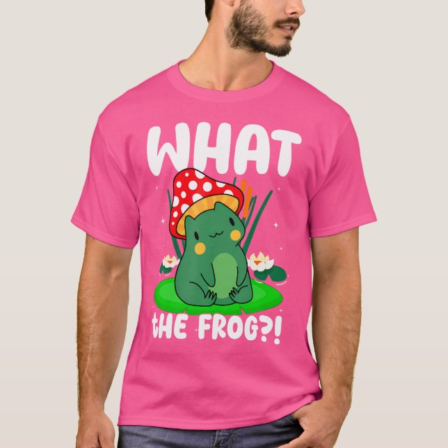 Vad grodden Aesthetic Mushroom Frog T Shirt (Framsida)