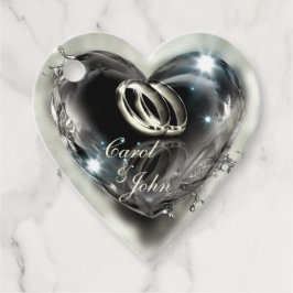 Vad Gud har satt samman Bröllop (Silver) Gåvor Etiketter