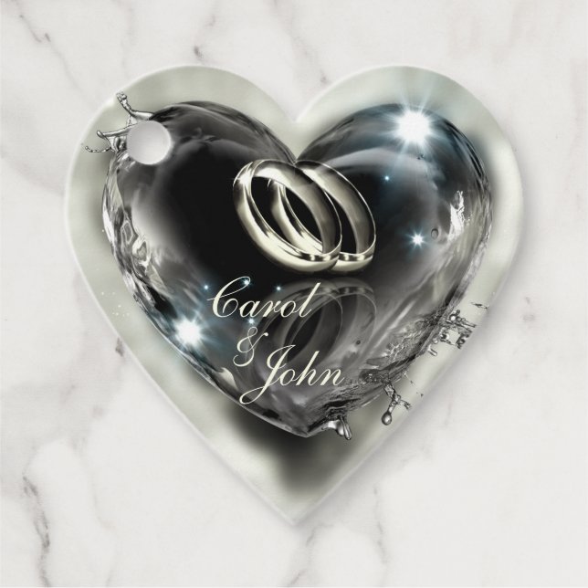 Vad Gud har satt samman Bröllop (Silver) Gåvor Etiketter (Framsida)