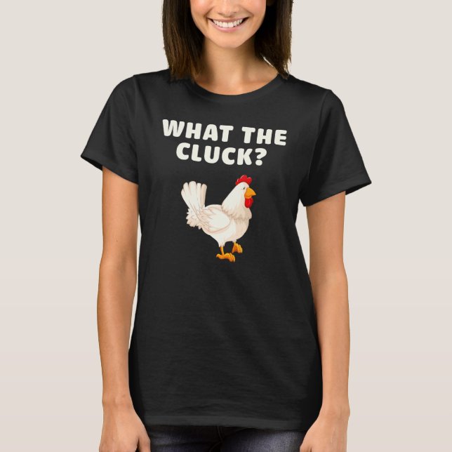 Vad hackar hönan   Kyckling   Fågelbonde T Shirt (Framsida)