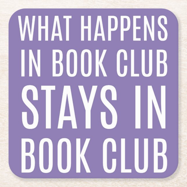 Vad händer i Bok Klubb Stays Underlägg? Underlägg Papper Kvadrat (Framsidan)