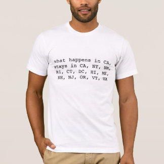 vad händer i CA, stag i CA, NY, NM, RI, CT… Tee Shirt