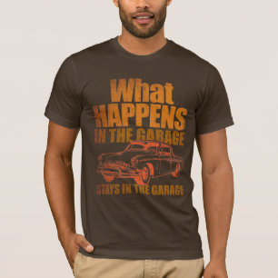 Vad händer i garagestagen i garage tee shirt