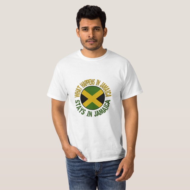 Vad händer i Jamaica Stays i Jamaica T Shirt? T Shirt (Hel framsida)