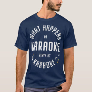 Vad händer i Karaoke stannar på Karaoke Funny Mus T Shirt