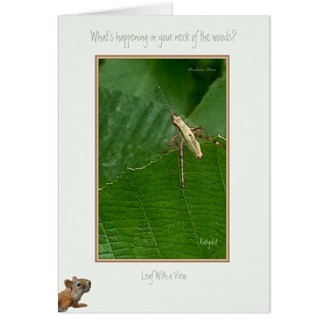 "Vad händer i Nacke i Skogen? Hälsningskort (Framsidan)