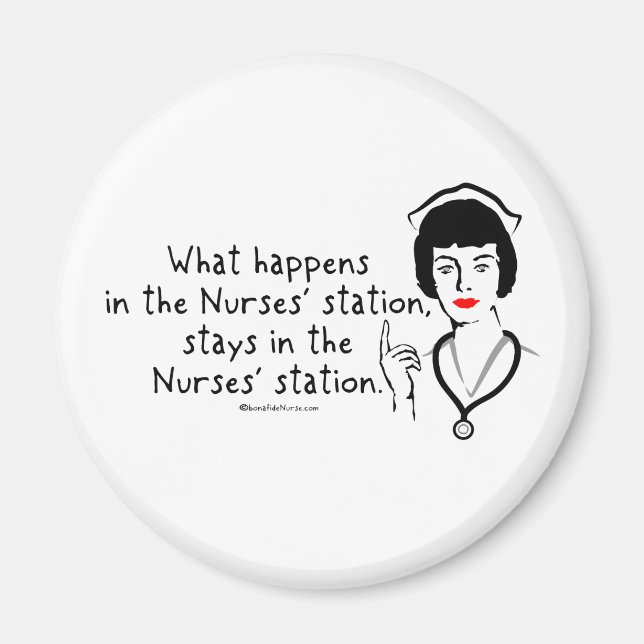 Vad händer i Nurses Station? Magnet (Framsidan)
