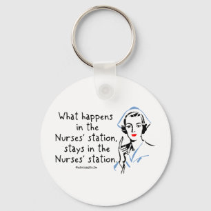 Vad händer i Nurses Station? Nyckelring
