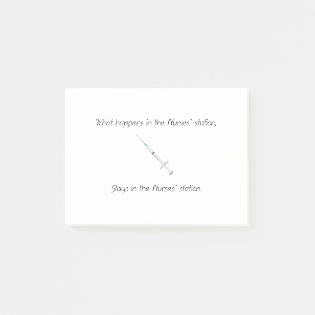 Vad händer i sjuksköterska station post-it block (Framsida)
