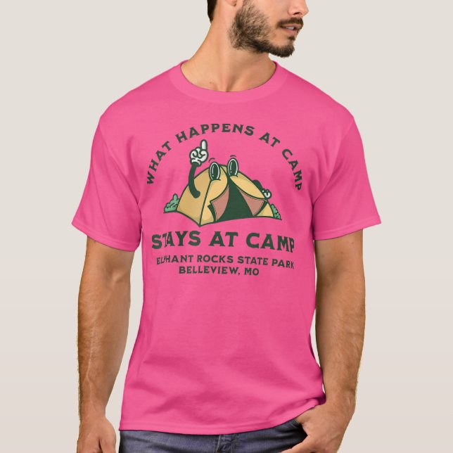 Vad händer i statliga parken i Camp Elephant Sten? T Shirt (Framsida)