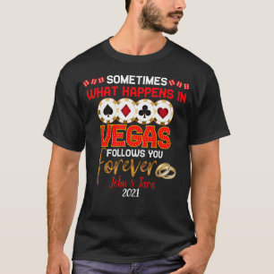 Vad händer i Vegas-årsdagen, gifta par T Shirt