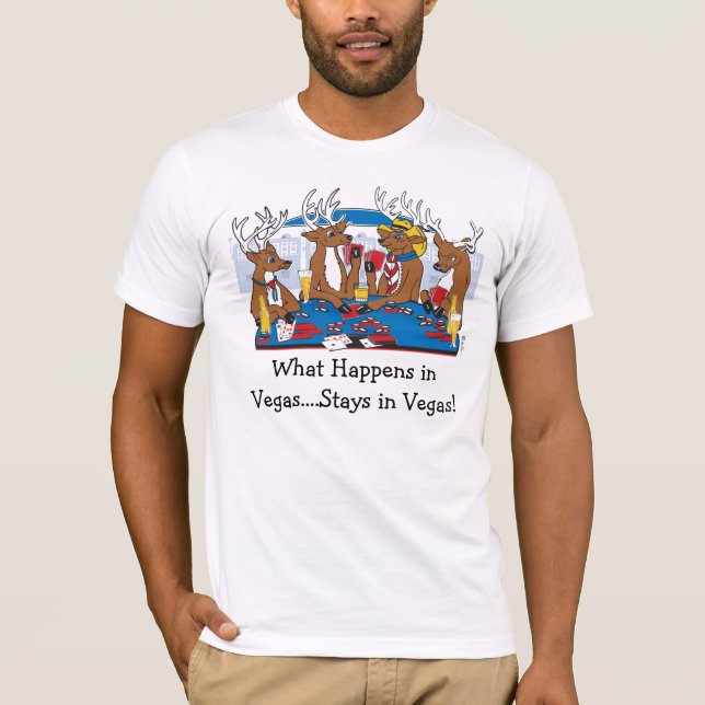 Vad händer i Vegas Stays i Vegas T-shirt (Framsida)