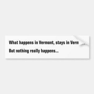 Vad händer i Vermont, stag i Vermont men north Bildekal