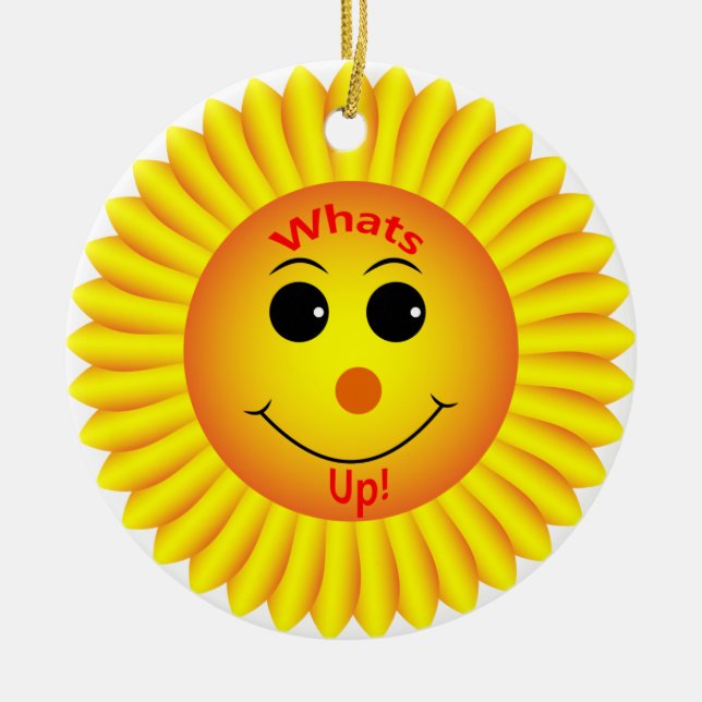 Vad händer ! julgransprydnad keramik (Framsidan)