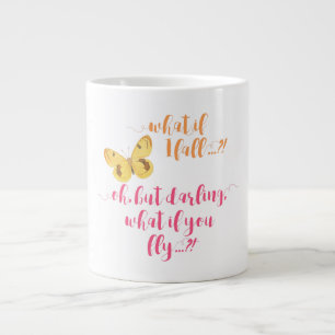 Vad händer om jag faller? - Inspirational Mugg Jumbo Mugg