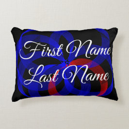 Vad händer om rött svänger genom geometrisk dekorf prydnadskudde