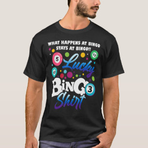 Vad händer på Bingo-basen vid Bingo Card-spel T Shirt