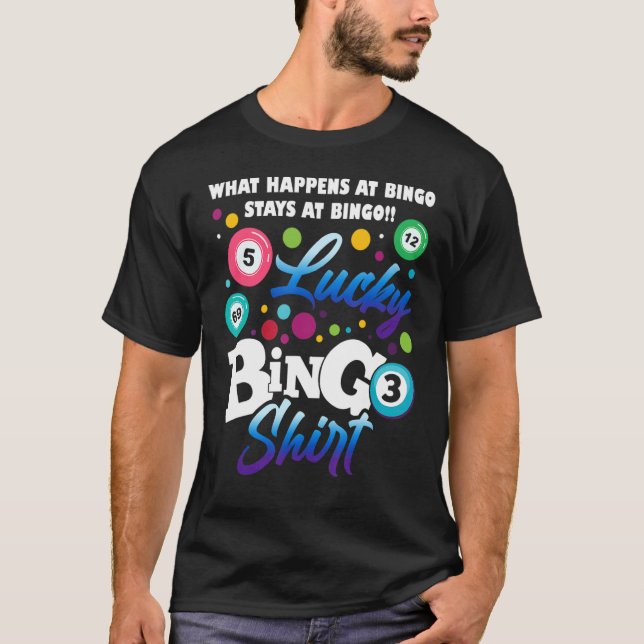 Vad händer på Bingo-basen vid Bingo Card-spel T Shirt (Framsida)