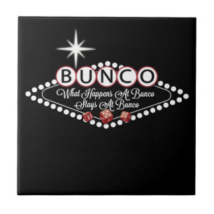 Vad händer på Bunco stag på Bunco roligt Kakelplatta