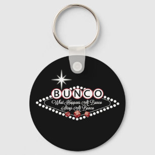 Vad händer på Bunco stag på Bunco roligt Nyckelring