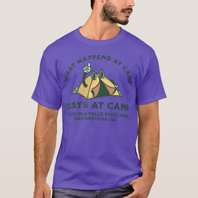Vad händer på Camp Amicalola Falls State Park fr T Shirt (Framsida)