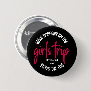 Vad händer på Girls Resa Funny-Anpassningsbarna Knapp