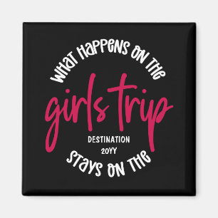 Vad händer på Girls Resa Funny-Anpassningsbarna Magnet