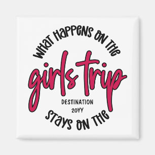 Vad händer på Girls Resa Funny-Anpassningsbarna Magnet