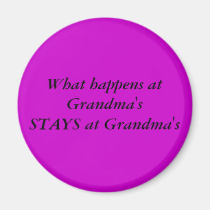 Vad händer på Grandma'sSTAYS på mormodern Magnet