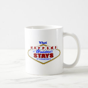 Vad händer på mormor stag på Grandma's. Kaffemugg