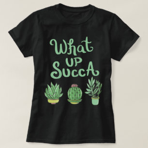 Vad händer Sukca Rolig Växtdesign T Shirt