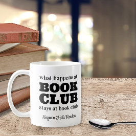 Vad händer vid Bok Klubb Namn Kaffe Mugg
