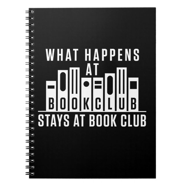 Vad händer vid Bok Klubb Stays vid Bok Klubben Anteckningsbok (Framsidan)