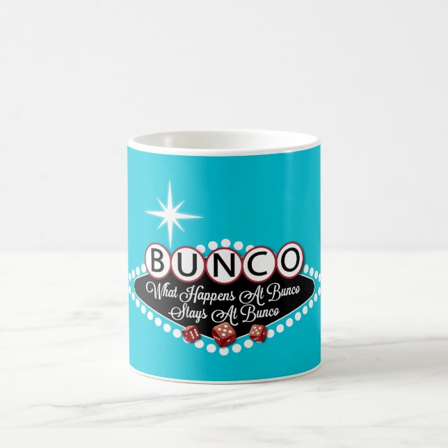 Vad händer vid Bunco Stays i Bunco? Kaffemugg (Center)