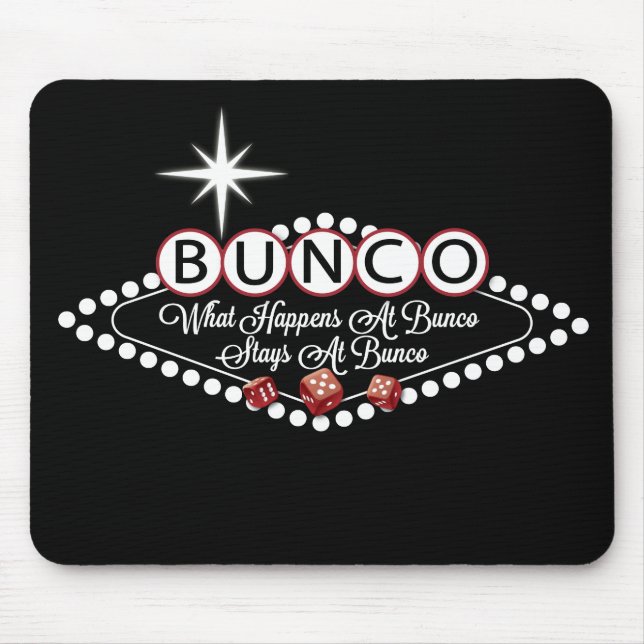 Vad händer vid Bunco Stays vid Bunco Roligt? Musmatta (Framsidan)