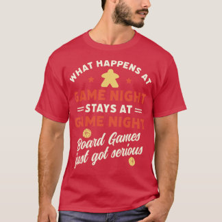 Vad händer vid Game Nght Funny Board Games Quote T Shirt