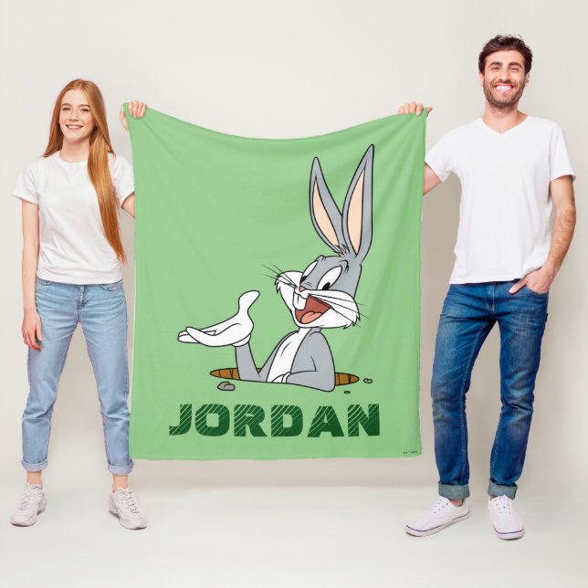 VAD HANDLAR DET OM DOC?™ BUGS BUNNY™ Kaninhål Fleecefilt (På plats)
